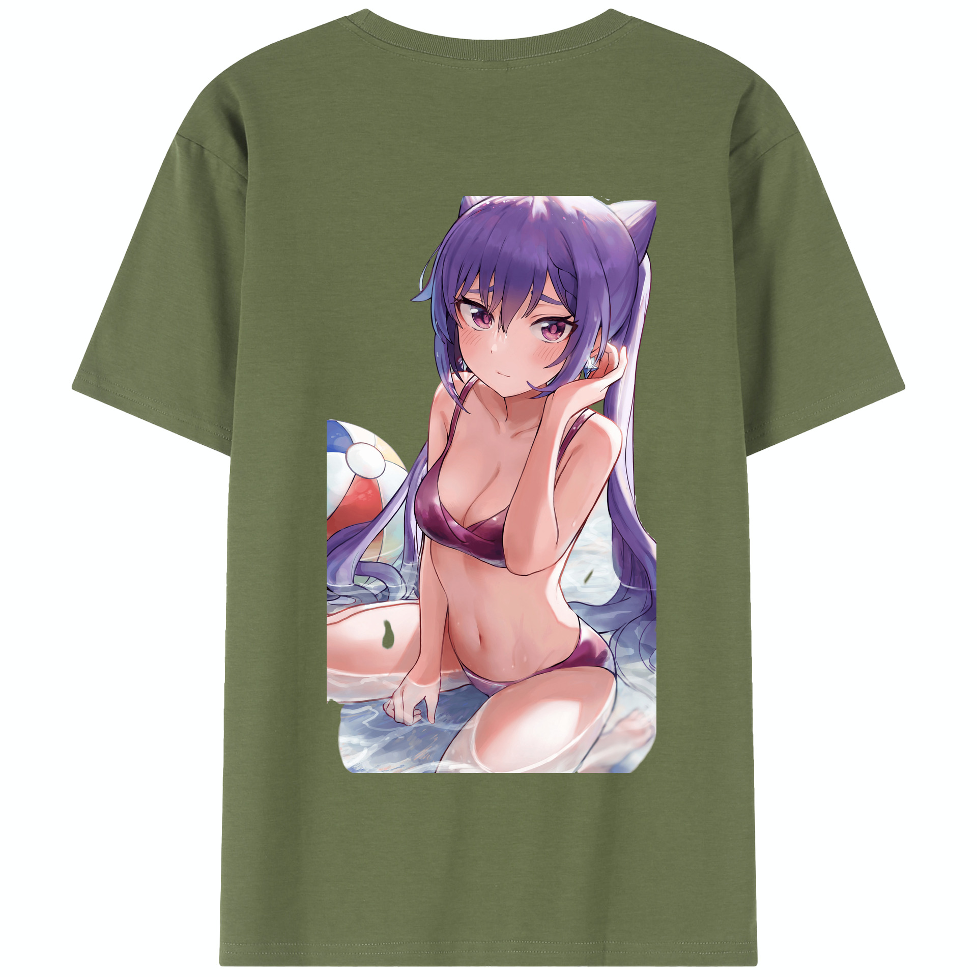 げんし神 刻晴 こくせい genshin Kokusei 綿100％半袖Tシャツ（背面プリント）